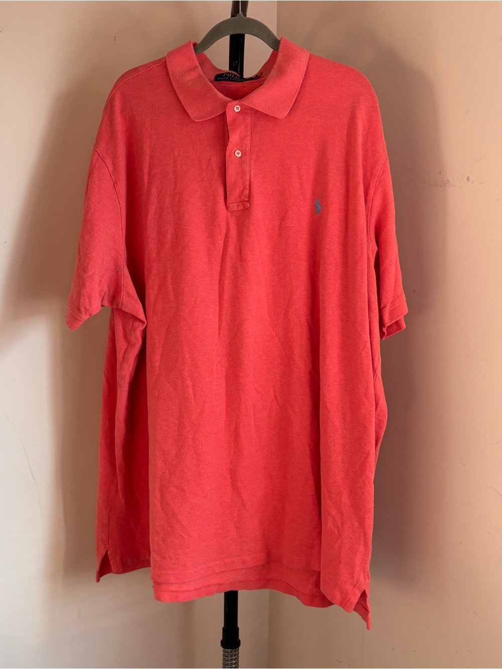 Polo Ralph Lauren coral polo shirt in size 4XLT